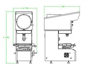 24 V / 150 W halojen lamba 300mm Profil Projektör mekaniği için VT-12-1550T, kolej