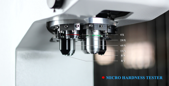 Optik Çapraz Kılavuz Ray Kaldırma Mikro Vickers Sertlik Test Cihazı Mekanizma Knook Digital
