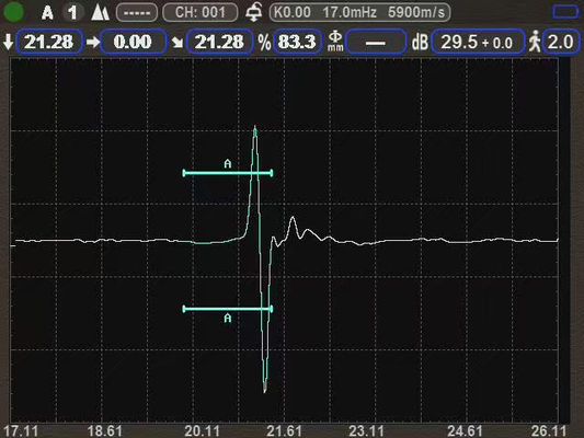 IP67 0.001mm yüksek çözünürlüklü B Tarama geniş aralıklı 15000 mm ultrasonik kalınlık ölçer